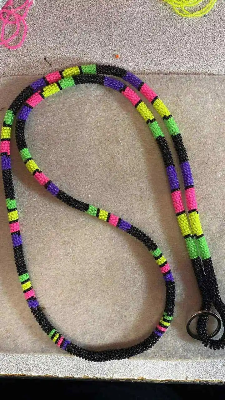 Handmade beaded lanyard design 29 from Thunder Bay